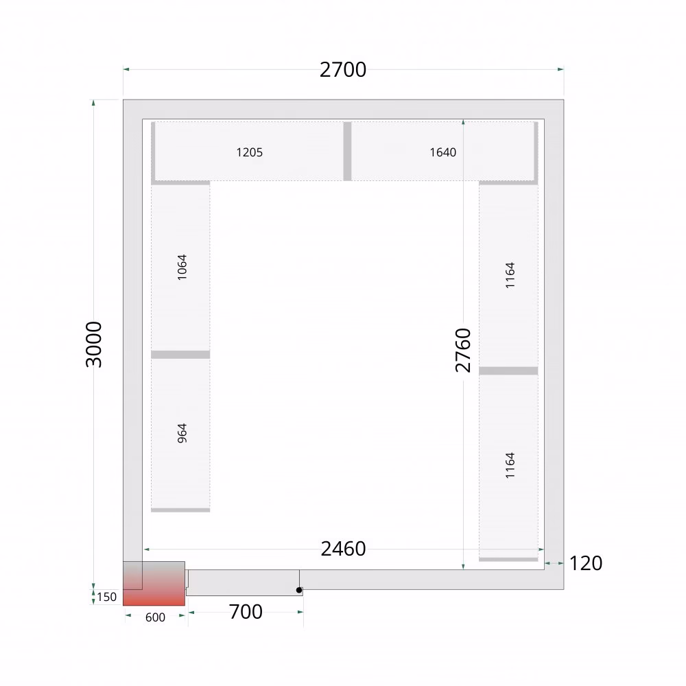 Plošče za hladilnico 120 mm Tefcold CR 270x300x220