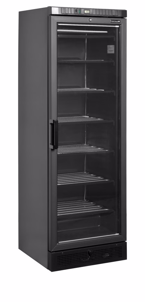 Črna zamrzovalna vitrina Tefcold UFSC371G Black