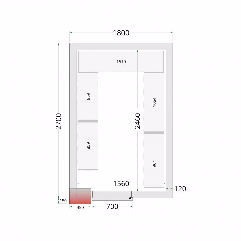CRNF1827 Tefcold Shelf Rack System Kit