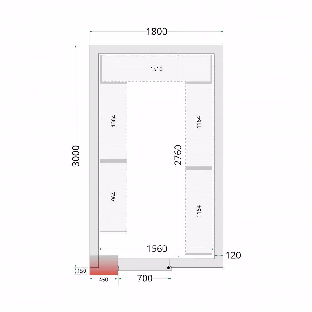 CRNF1830 Tefcold Shelf Rack System Kit
