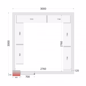 CRNF3030 Tefcold Shelf Rack System Kit