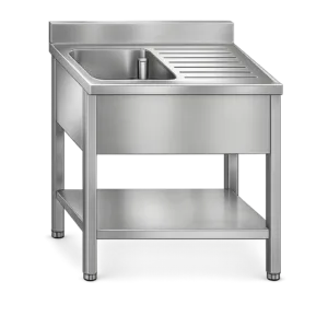 Inox pult s koritom na levi Mittel G1216