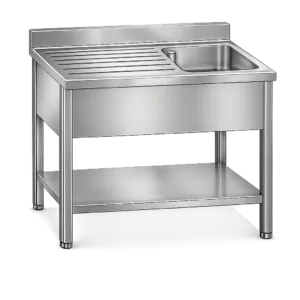 Inox pult s koritom na desni Mittel G1226