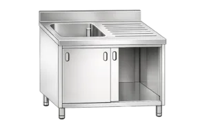 Inox pomivalno korito z omaricami Mittel 21601