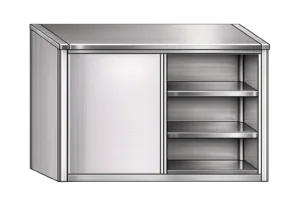 Inox viseča omarica z drsnimi vratci Mittel 09991